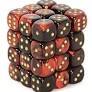 Gemini Black-Red/gold 12mm d6 Dice Block (36 dice) CHX26833